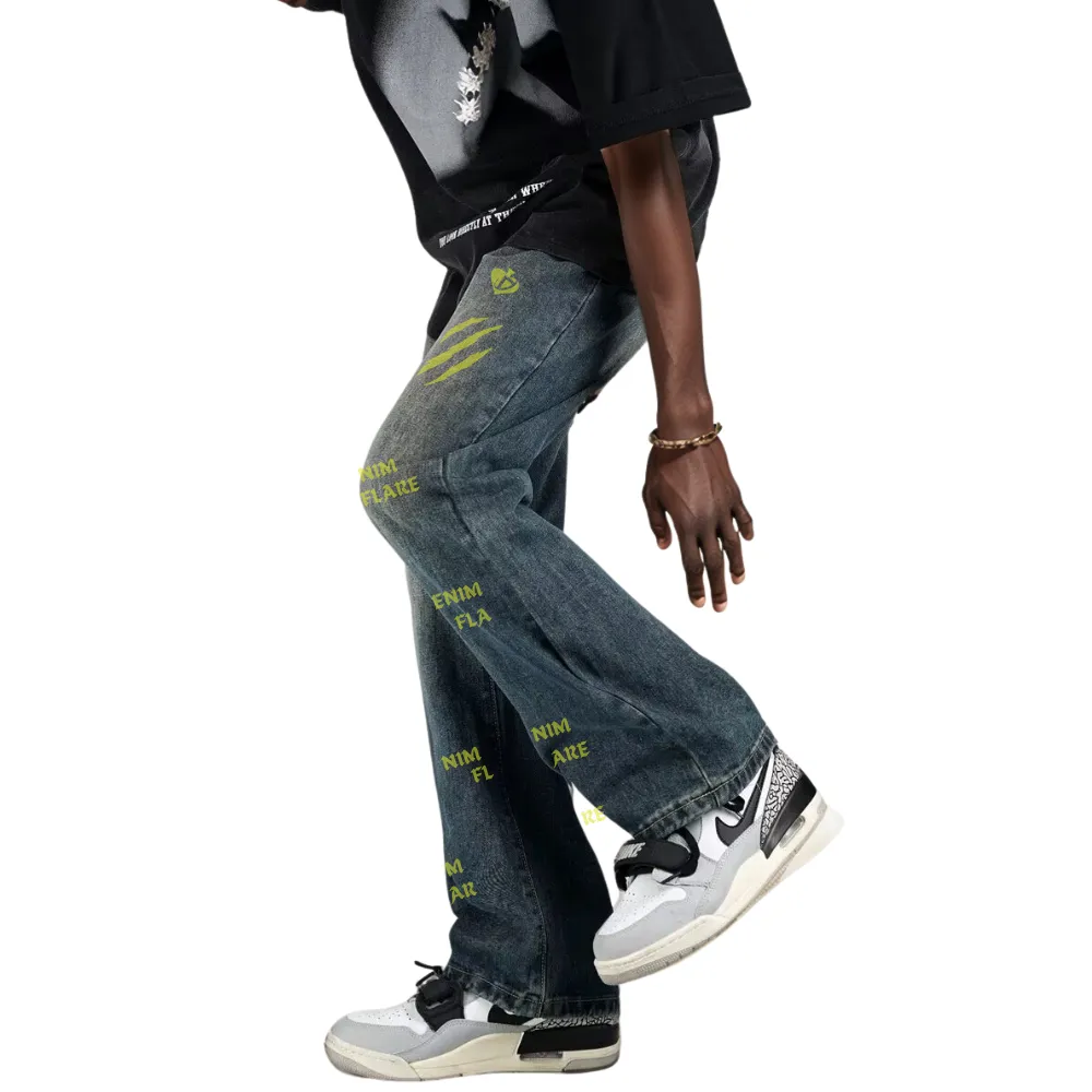 DF |Scratch Print Jeans