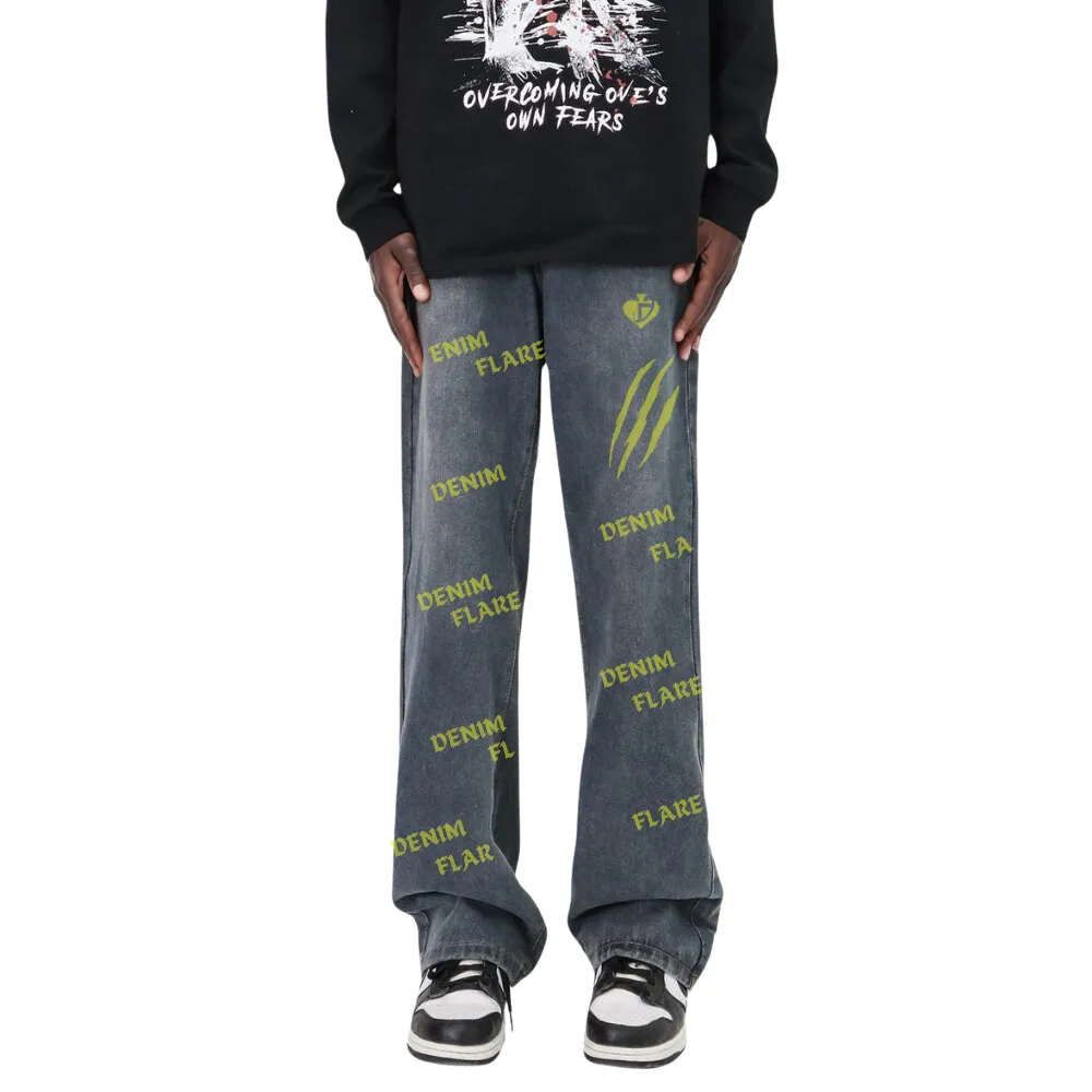 DF |Scratch Print Jeans