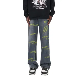 DF |Scratch Print Jeans