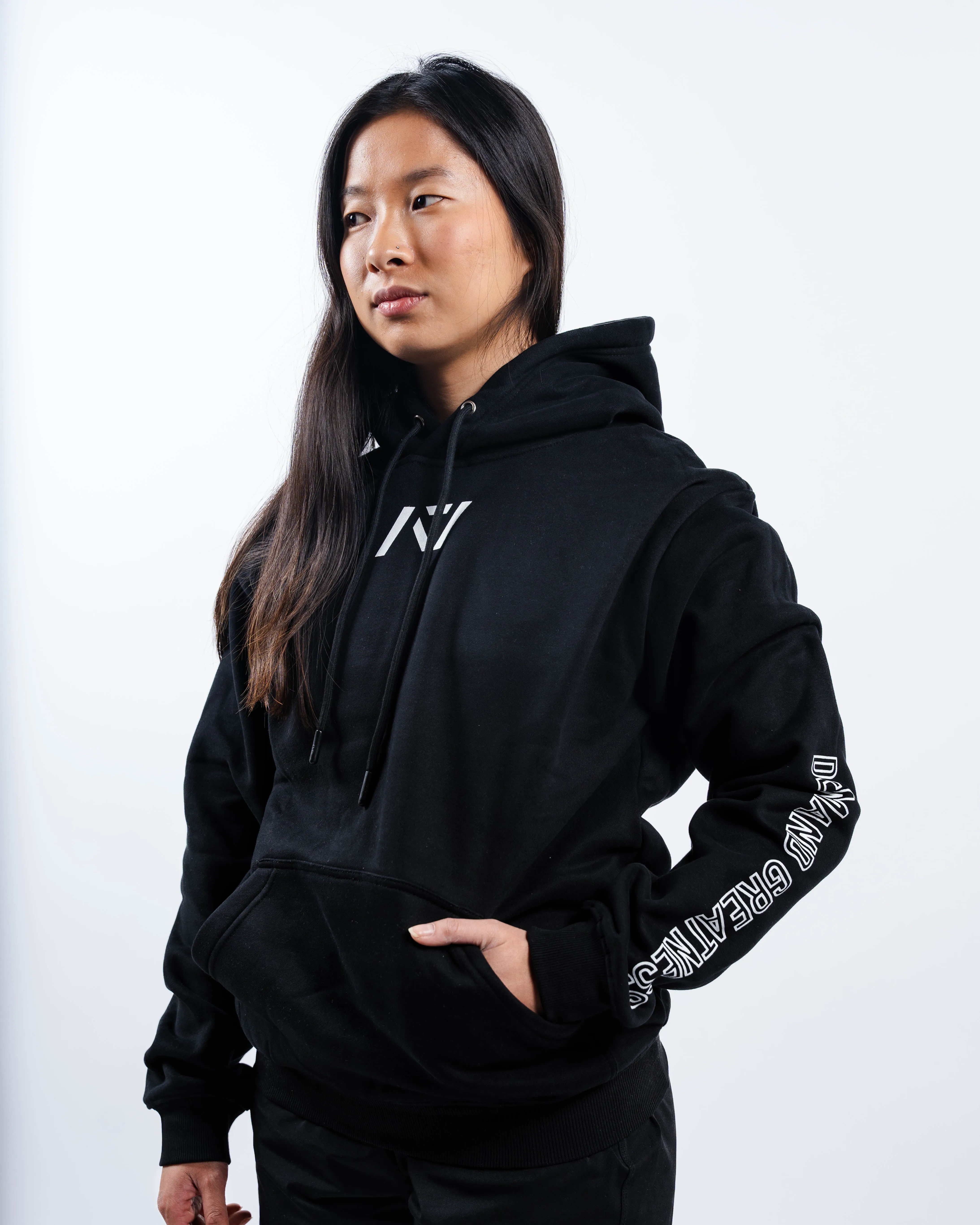 DG Sleeve Unisex Hoodie - Black