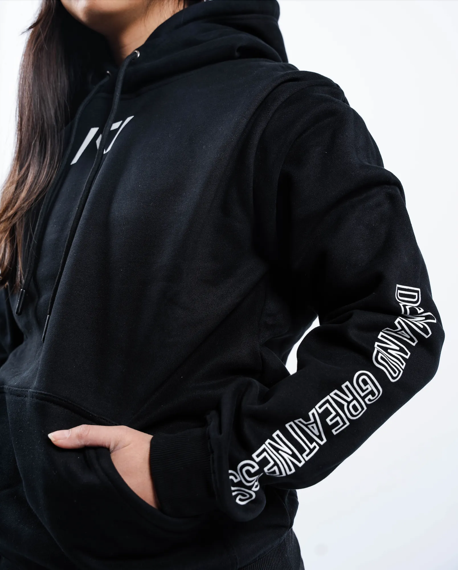 DG Sleeve Unisex Hoodie - Black