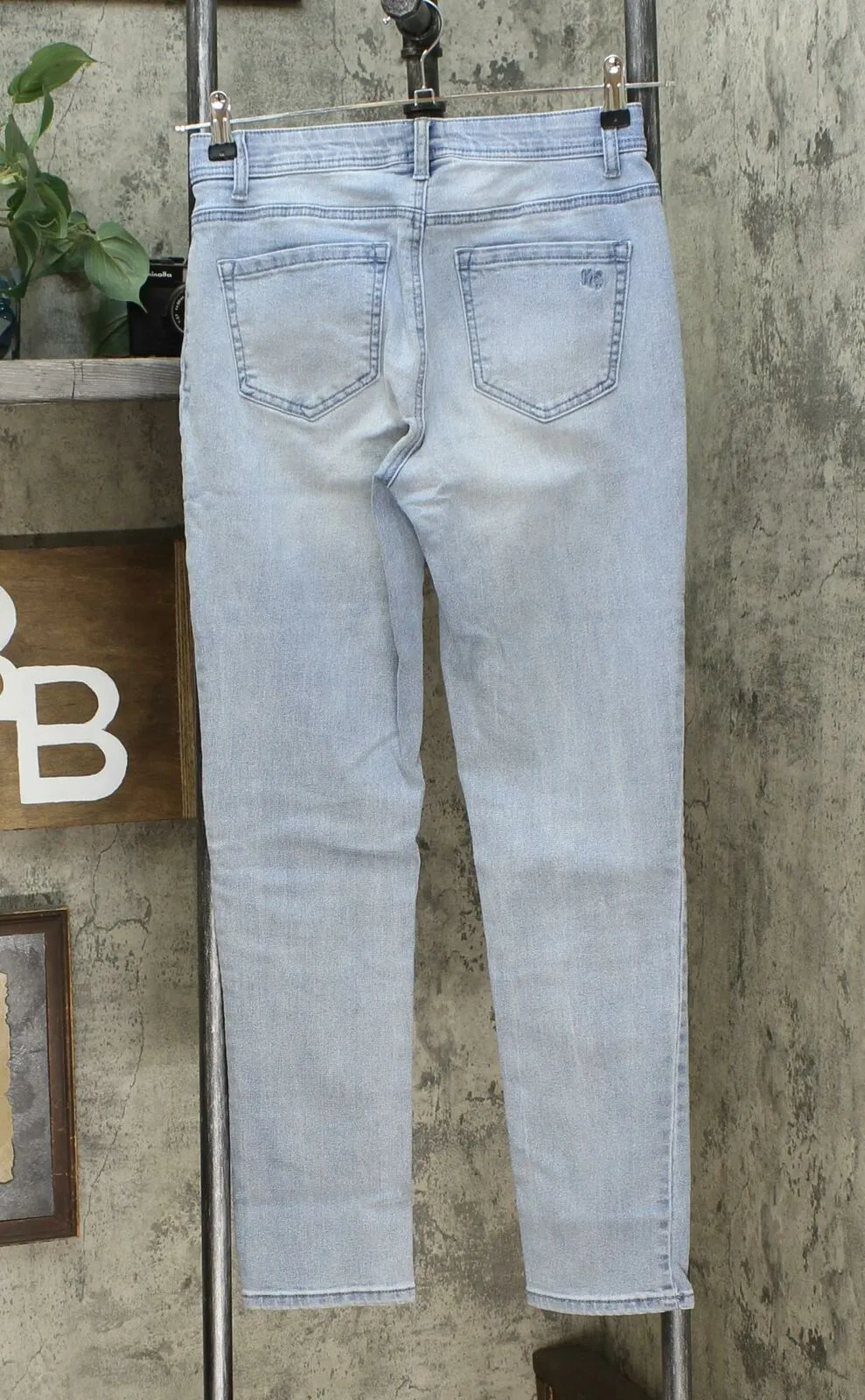 DG2 by Diane Gilman Classic Stretch Denim 5 Pocket Jeggings Chambray XS