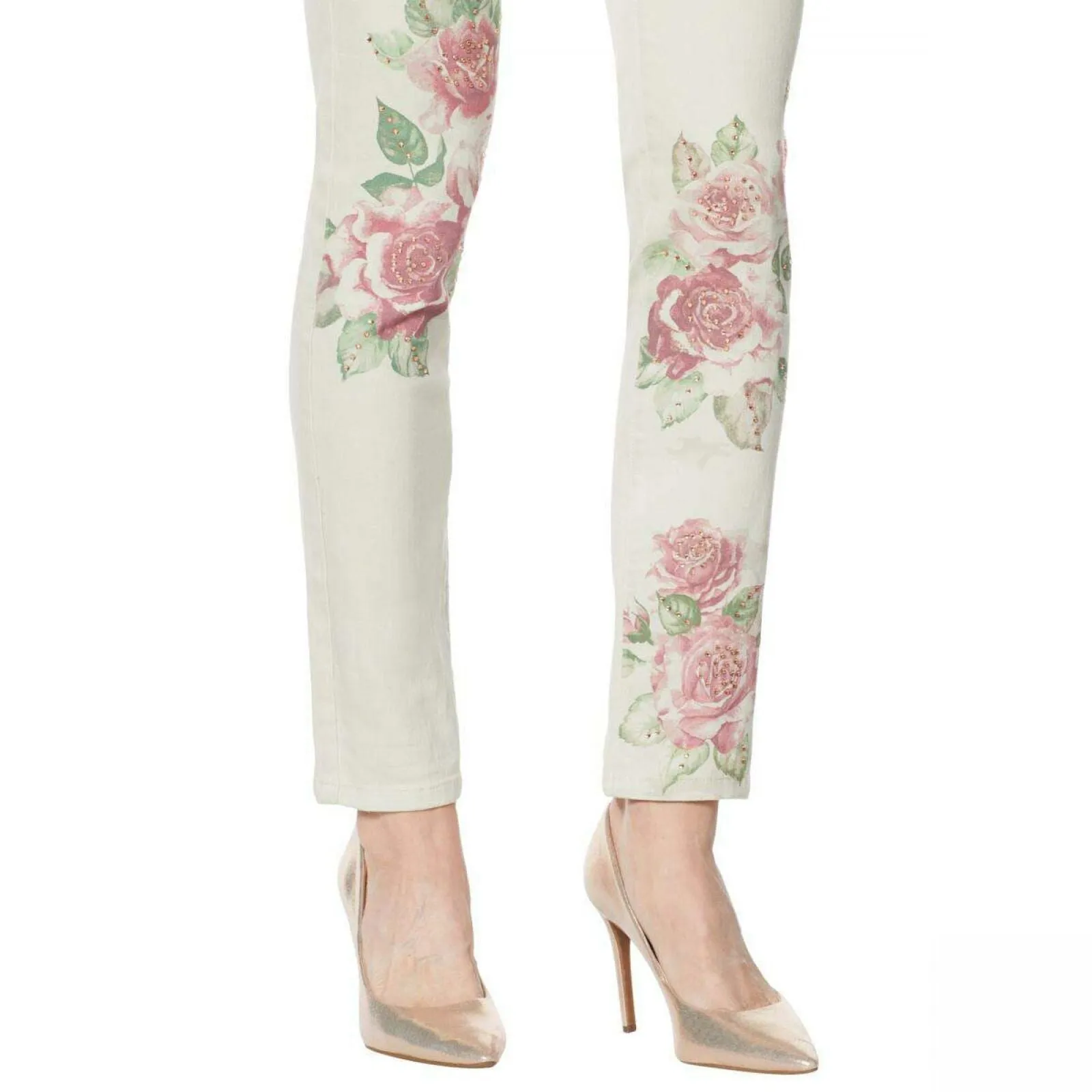 DG2 by Diane Gilman Women's Plus Size Classic Stretch Artwork Printed Jeans