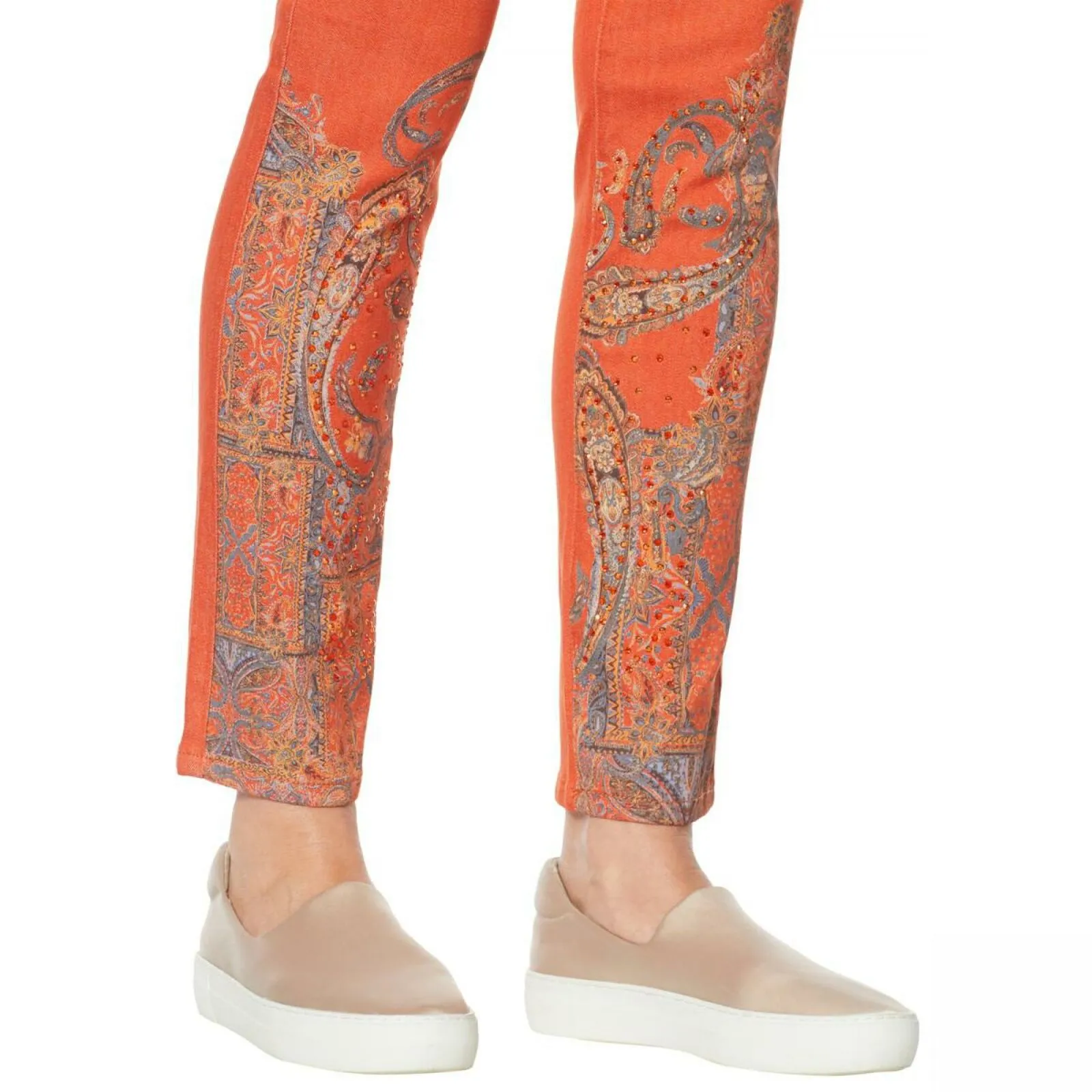 DG2 by Diane Gilman Women's Plus Size Classic Stretch Artwork Printed Jeans