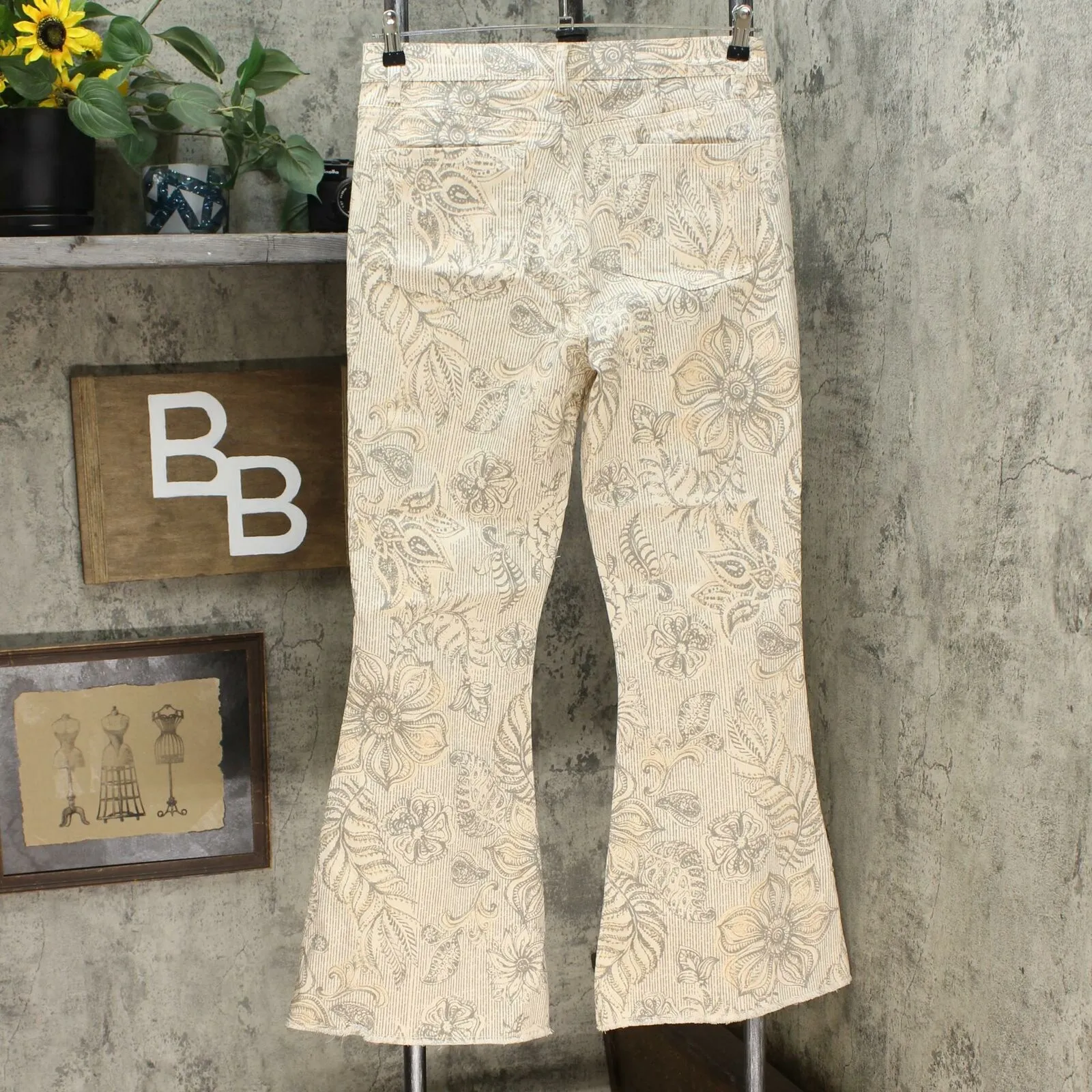 DG2 by Diane Gilman Women's Printed Flare Jeans
