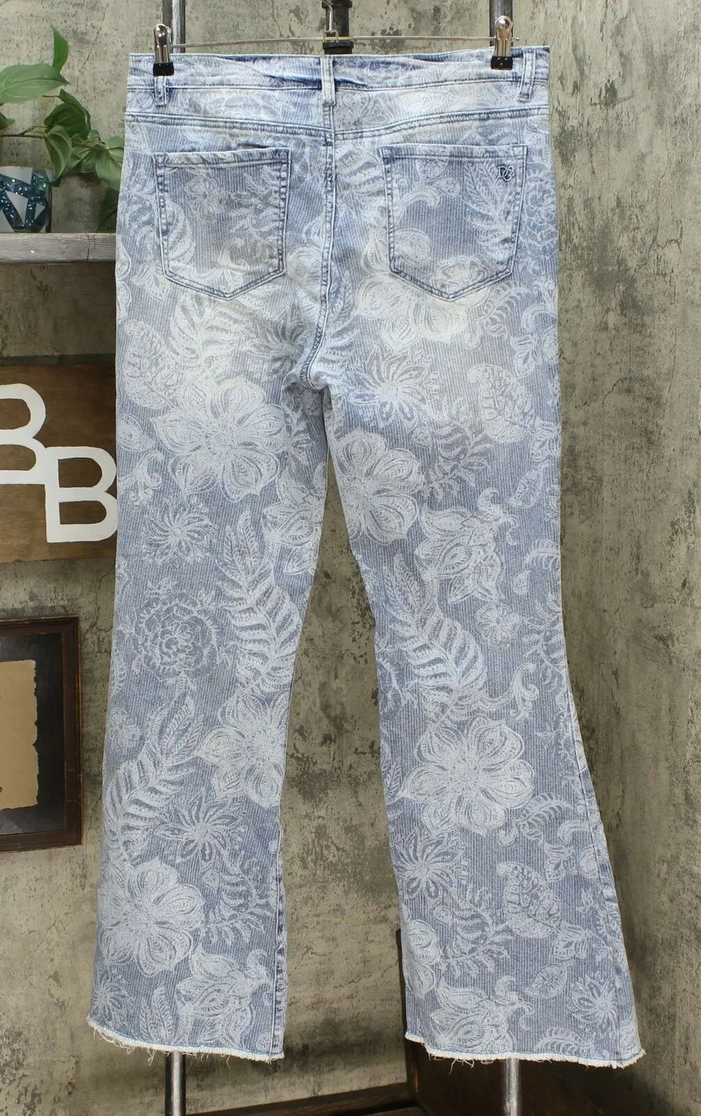DG2 by Diane Gilman Women's Tall Classic Stretch Printed Flare Jeans
