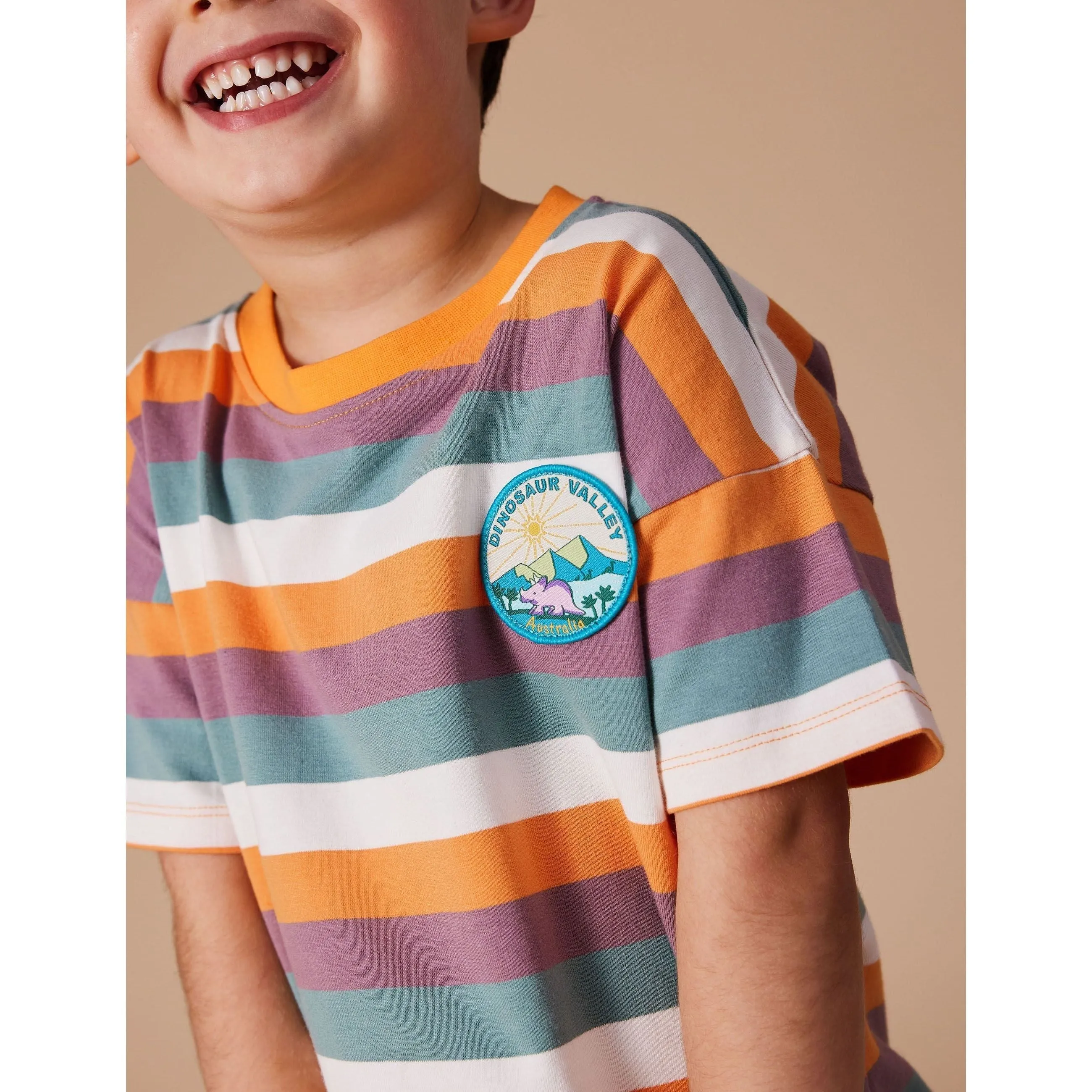 Dino Valley Nostalgia Stripe T-Shirt