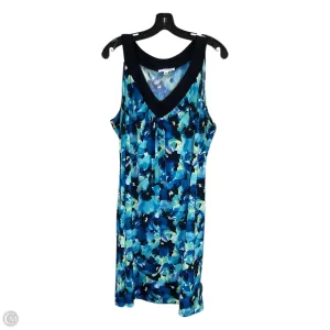 Dress Casual Midi By Notations In Black & Blue, Size: 2x