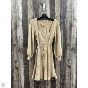 Dress Sweater By Mable In Tan, Size: M