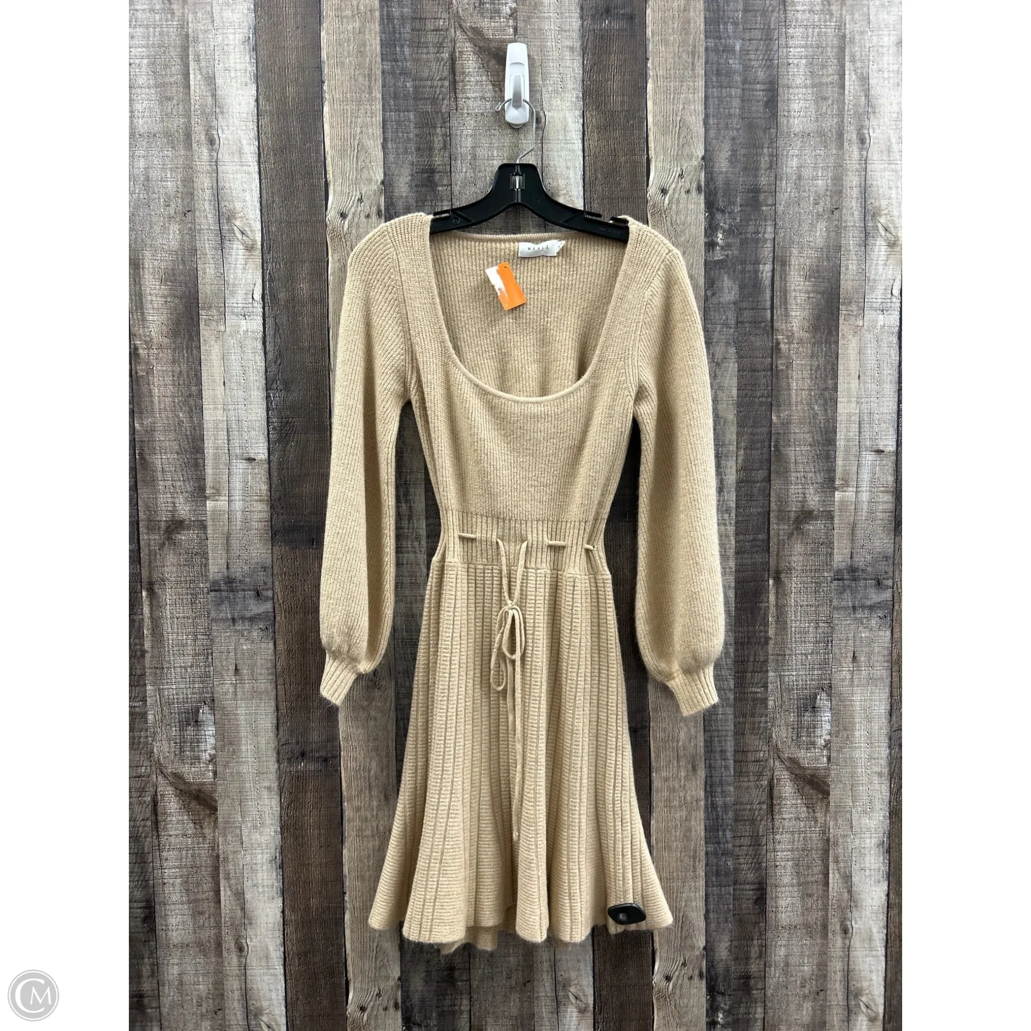 Dress Sweater By Mable In Tan, Size: M