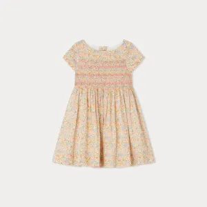 Duchesse smocked dress made with multicolor Liberty fabrics