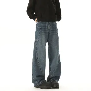 Durable Straight Leg Jeans with Pockets