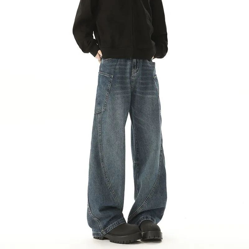 Durable Straight Leg Jeans with Pockets