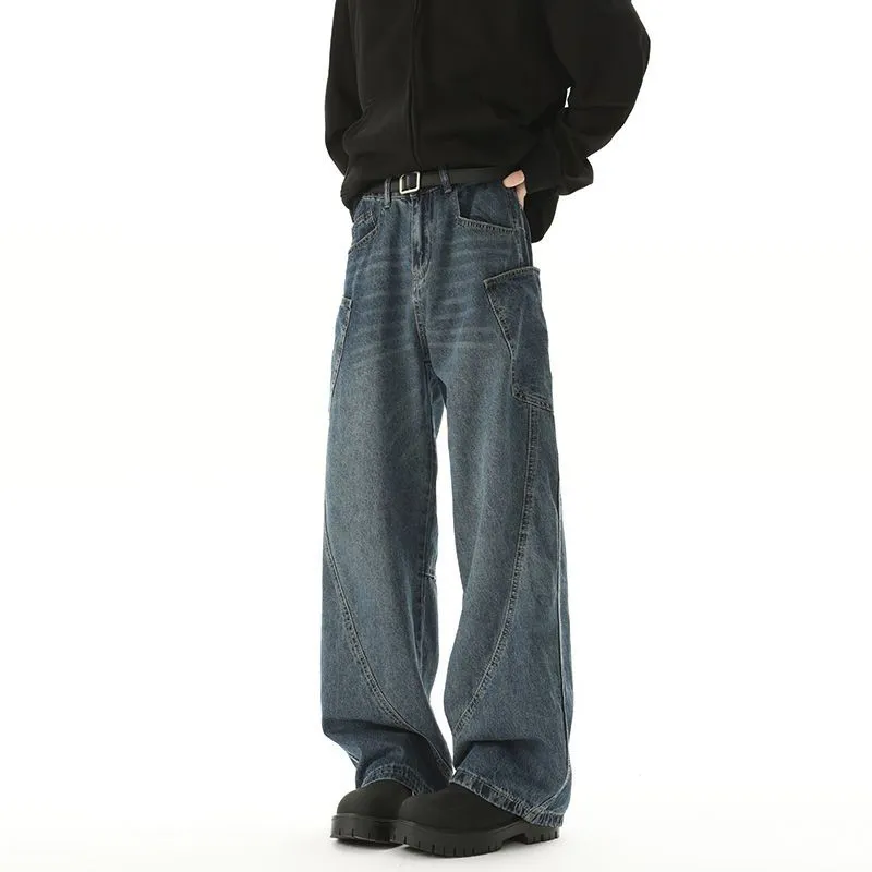 Durable Straight Leg Jeans with Pockets