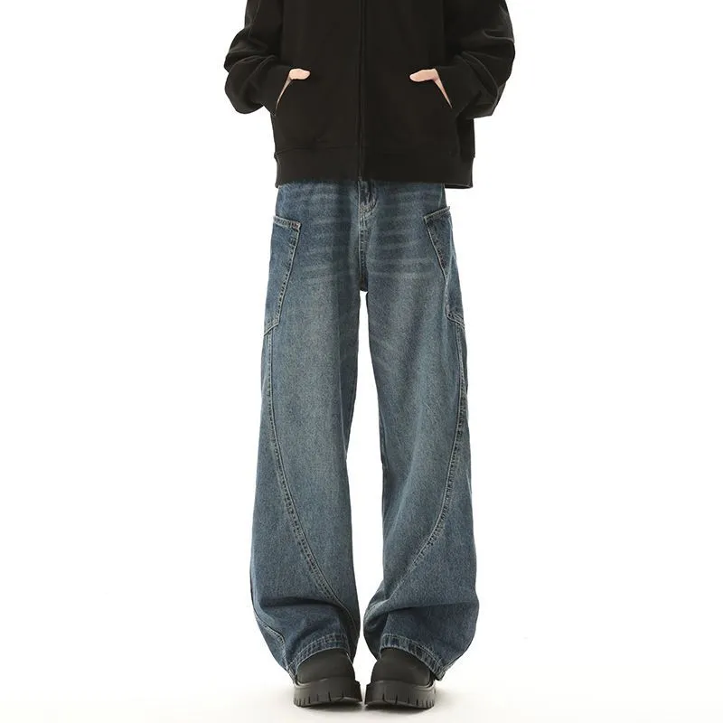 Durable Straight Leg Jeans with Pockets