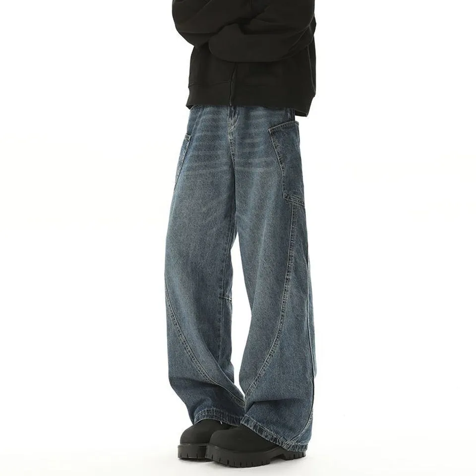 Durable Straight Leg Jeans with Pockets