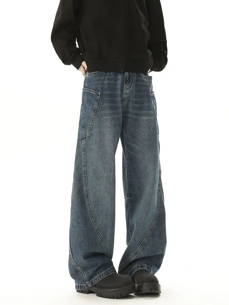 Durable Straight Leg Jeans with Pockets