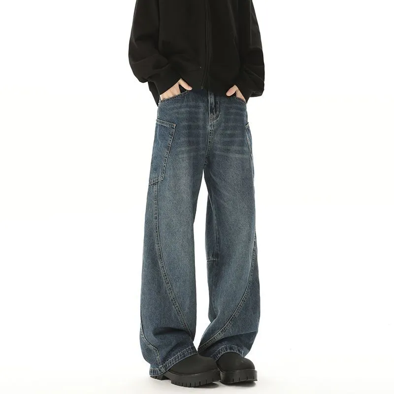Durable Straight Leg Jeans with Pockets