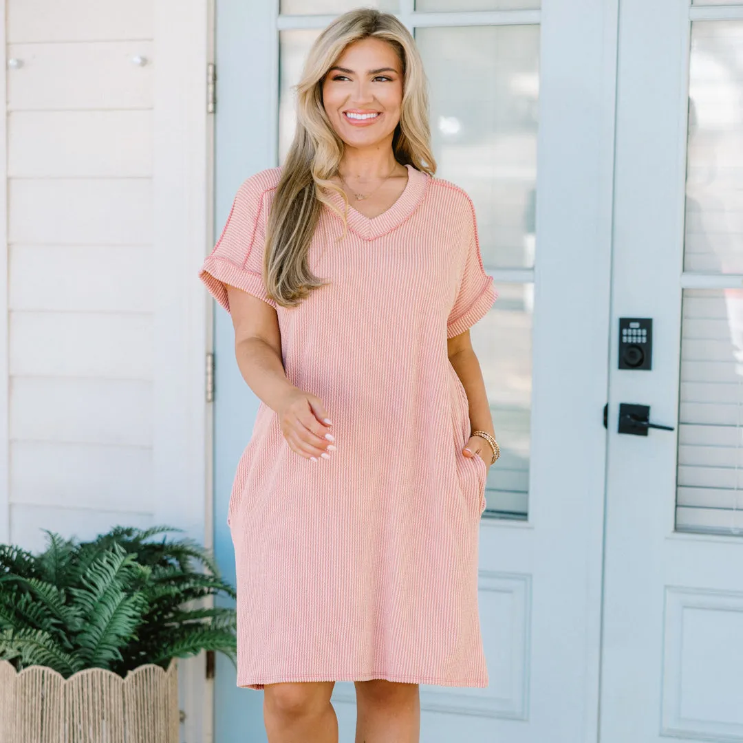 Easy Breezy Tee Dress, Mauve