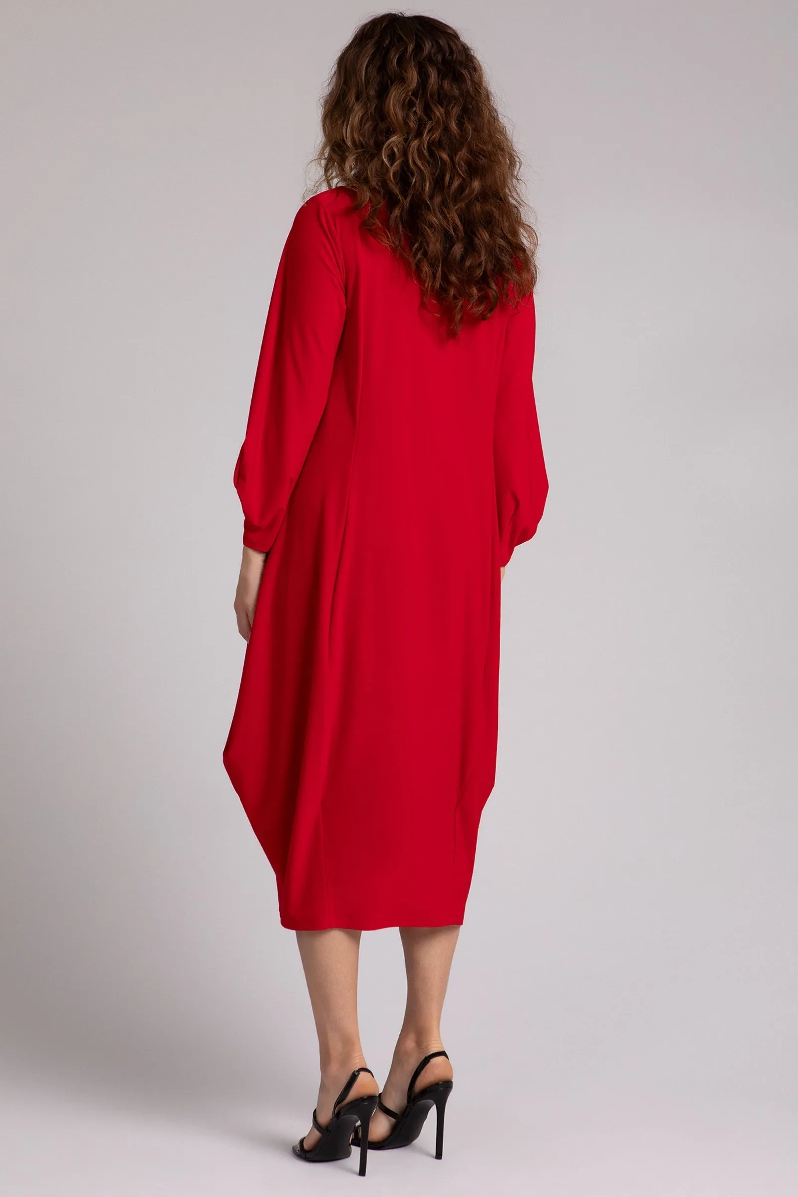 Easy Crew Neck Lantern Dress