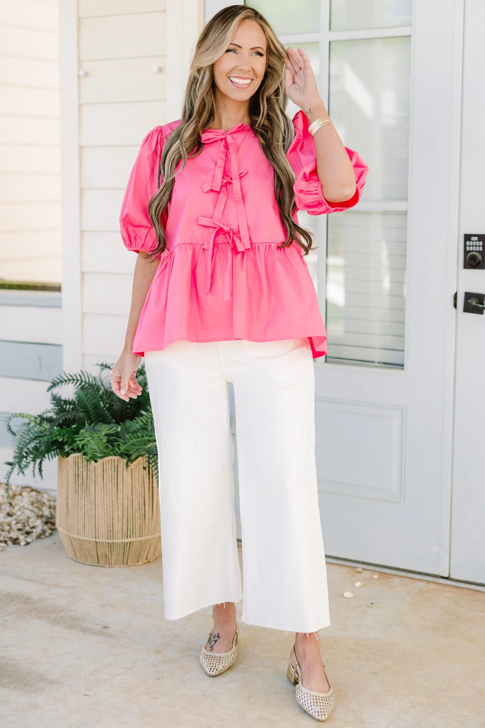 Easy Living Top, Pink