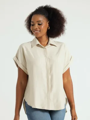 Easy Wearing Shirt - Light Stone