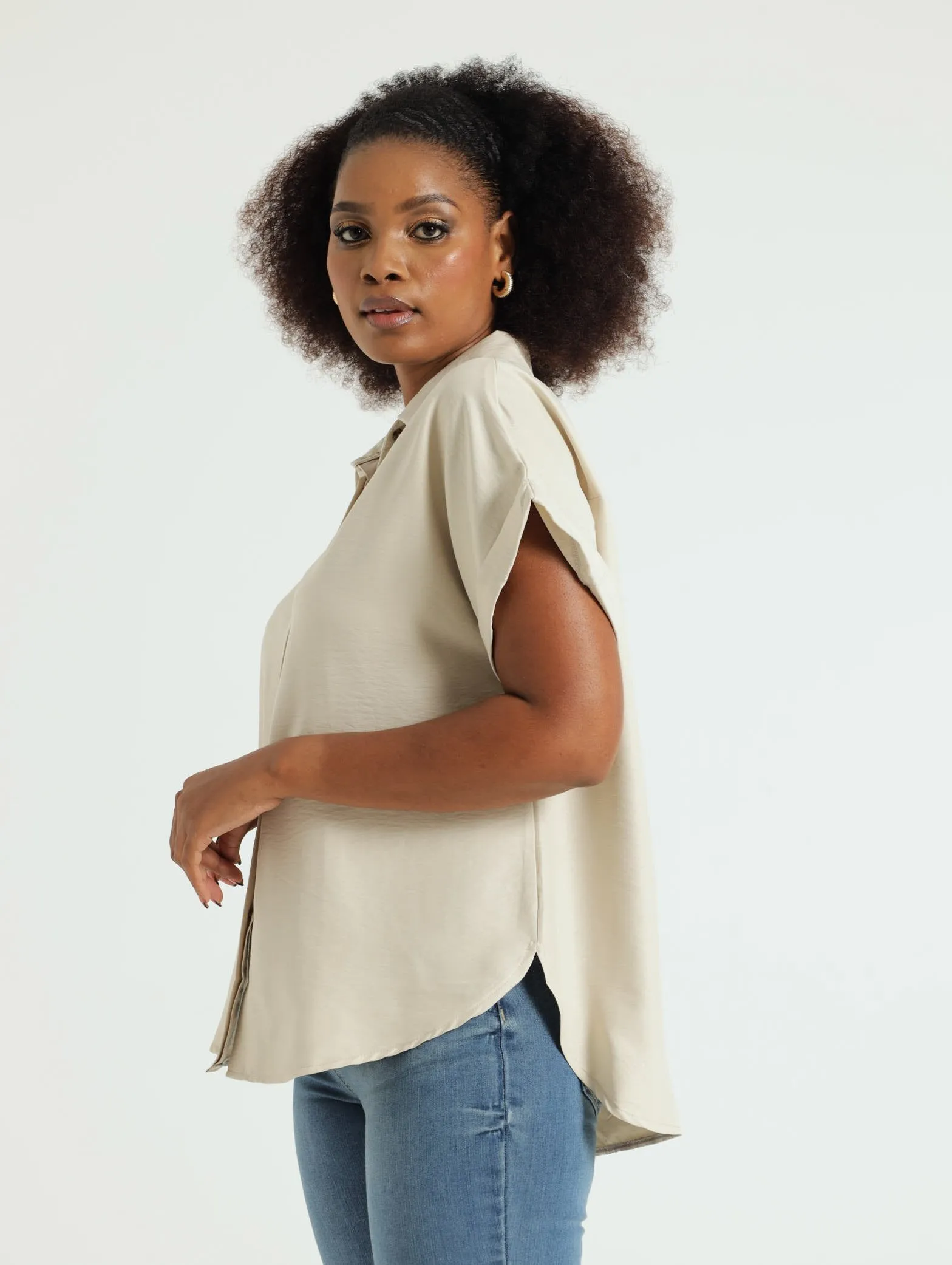 Easy Wearing Shirt - Light Stone