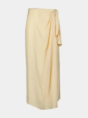 Ecru Silk Sweet Palm Skirt
