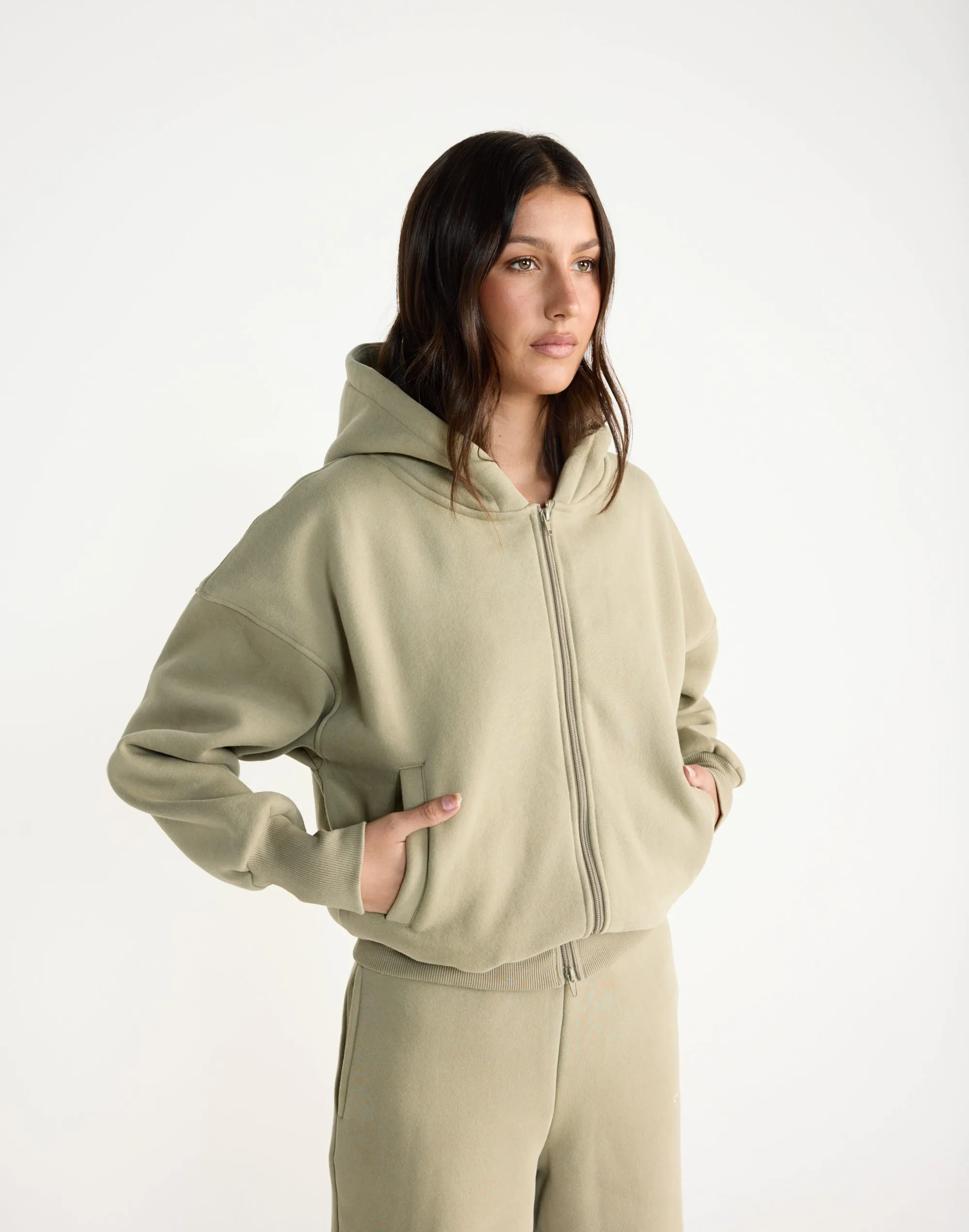 Elija Zip Hoodie (Matcha)