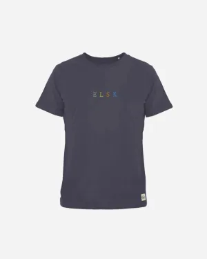 ELSK® PURE STROKE EMB BRUSHED T-SHIRT - DARK NAVY