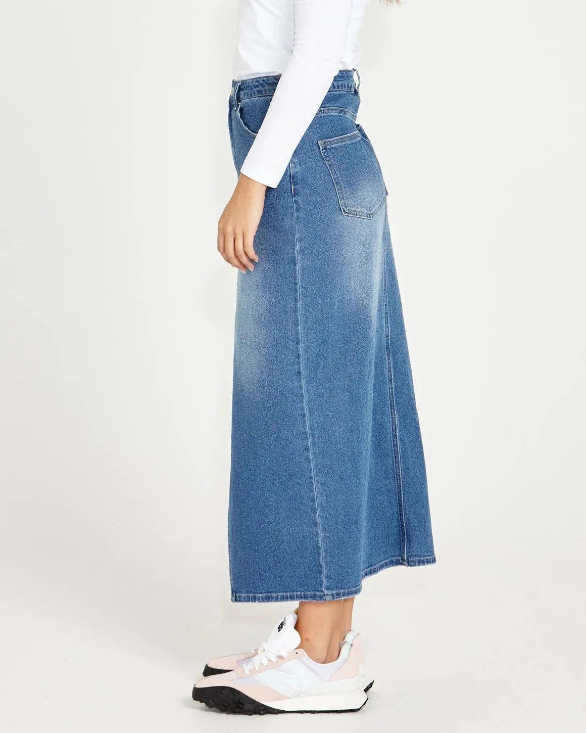 Emerald Denim Skirt