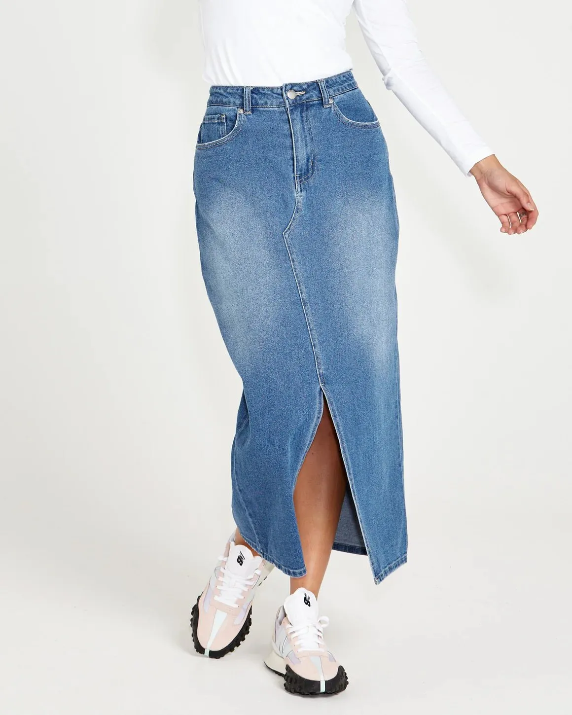 Emerald Denim Skirt