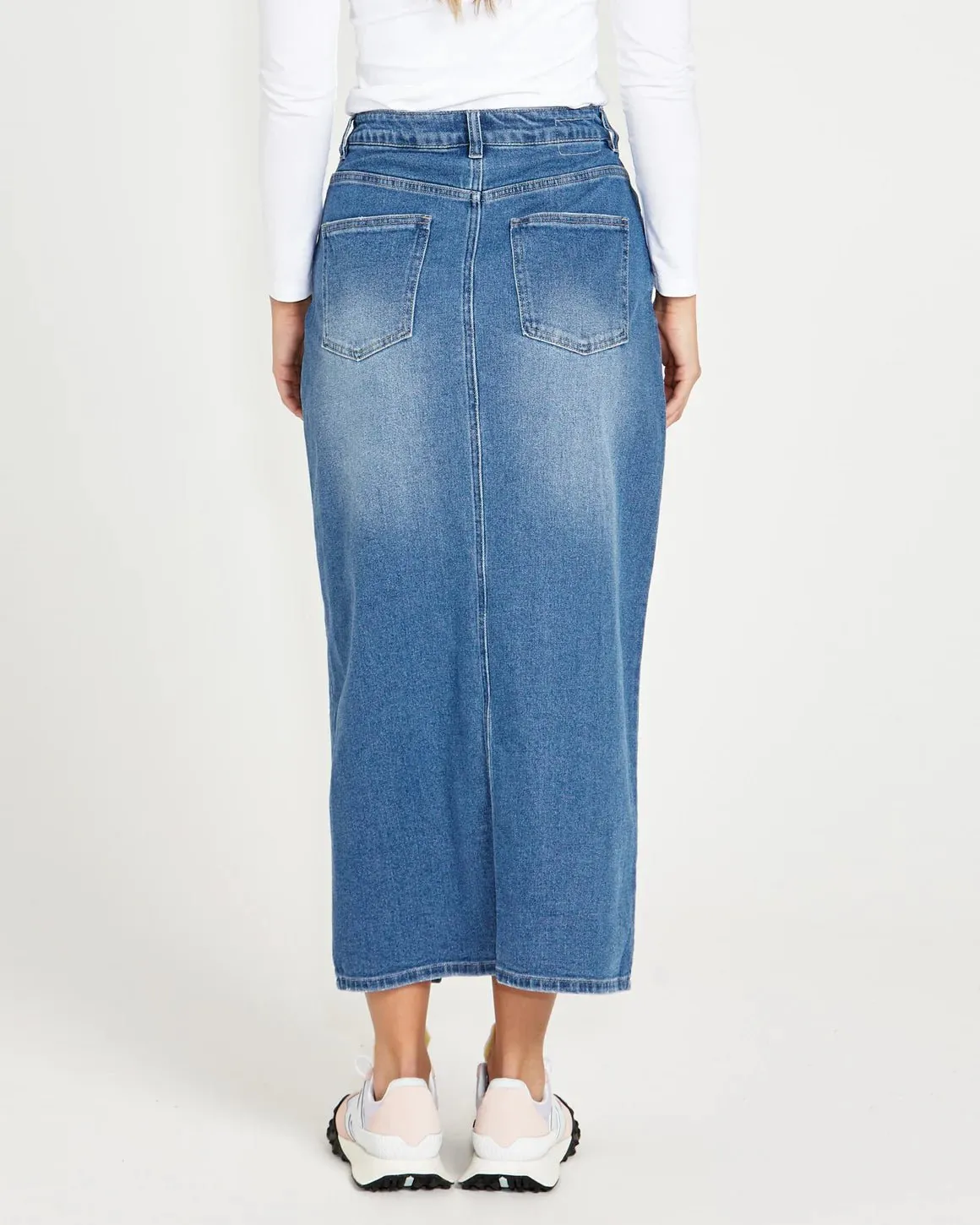 Emerald Denim Skirt