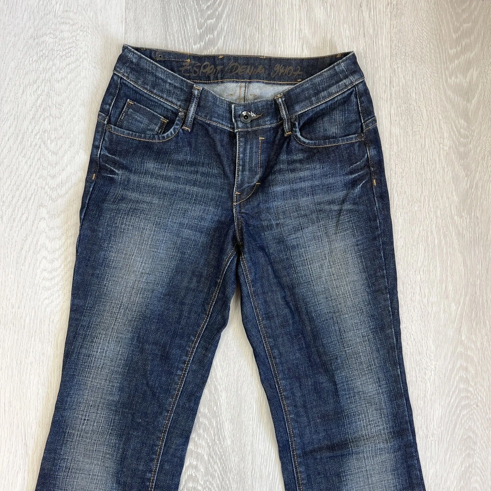 Esprit Womens Vintage Low Rise Boot Cut Slightly Flared Jeans Size 6