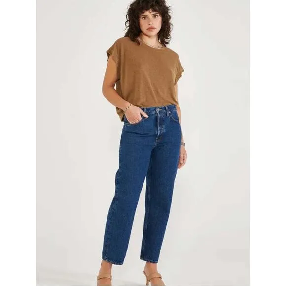 Etica Tyler Vintage Straight Leg Jeans Blue Womens Size 25