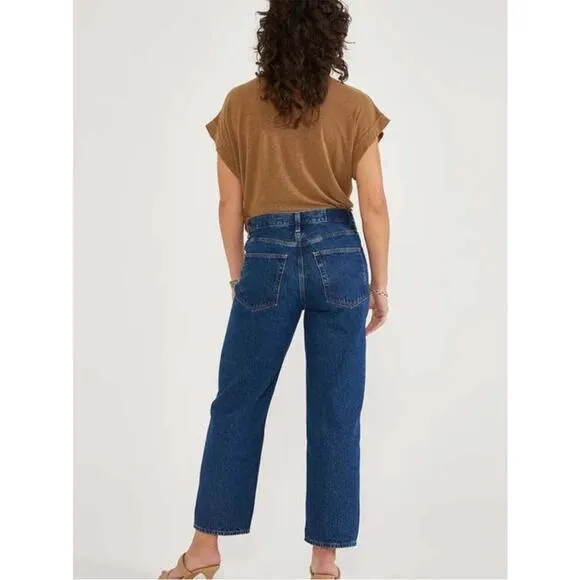 Etica Tyler Vintage Straight Leg Jeans Blue Womens Size 25