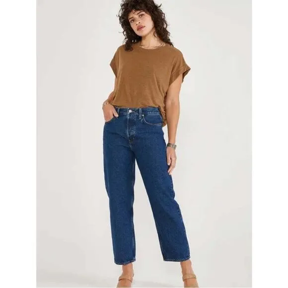 Etica Tyler Vintage Straight Leg Jeans Blue Womens Size 25