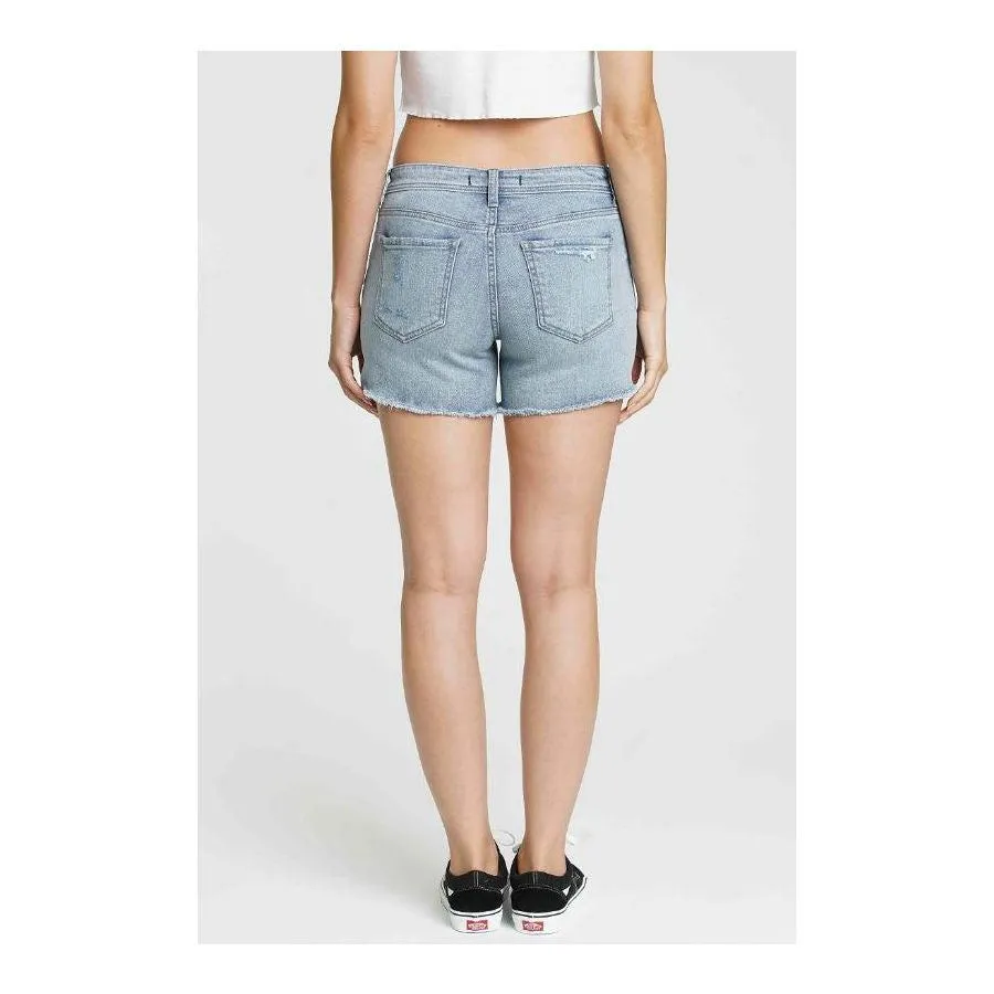 Eunina Mid Rise Cut Off Riley Short - Blazing