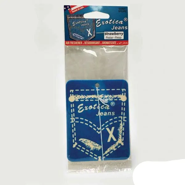 Exotica Hanging Jeans Air Freshener Strawberry