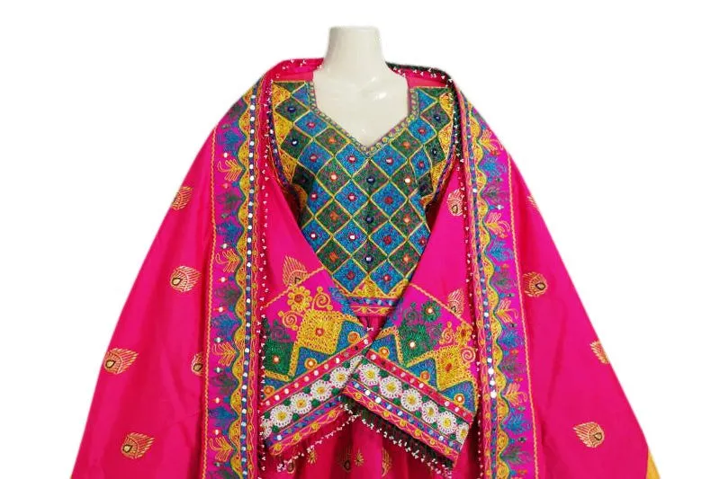 Exquisite Afghan Bridal Dress - Gypsy Fusion Wedding Attire with Tribal Art Embellishments