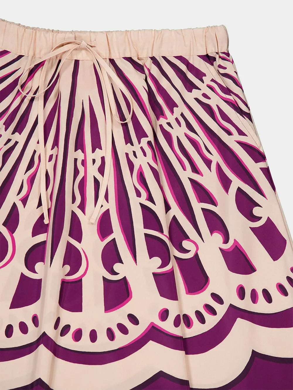 Fans Placée Faille Midi Skirt