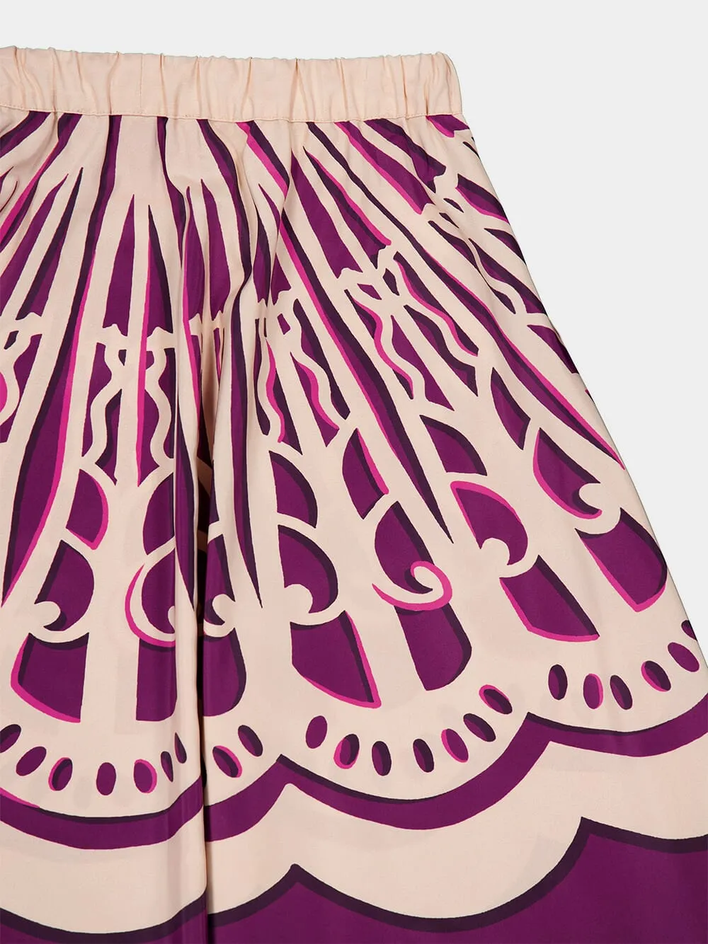 Fans Placée Faille Midi Skirt