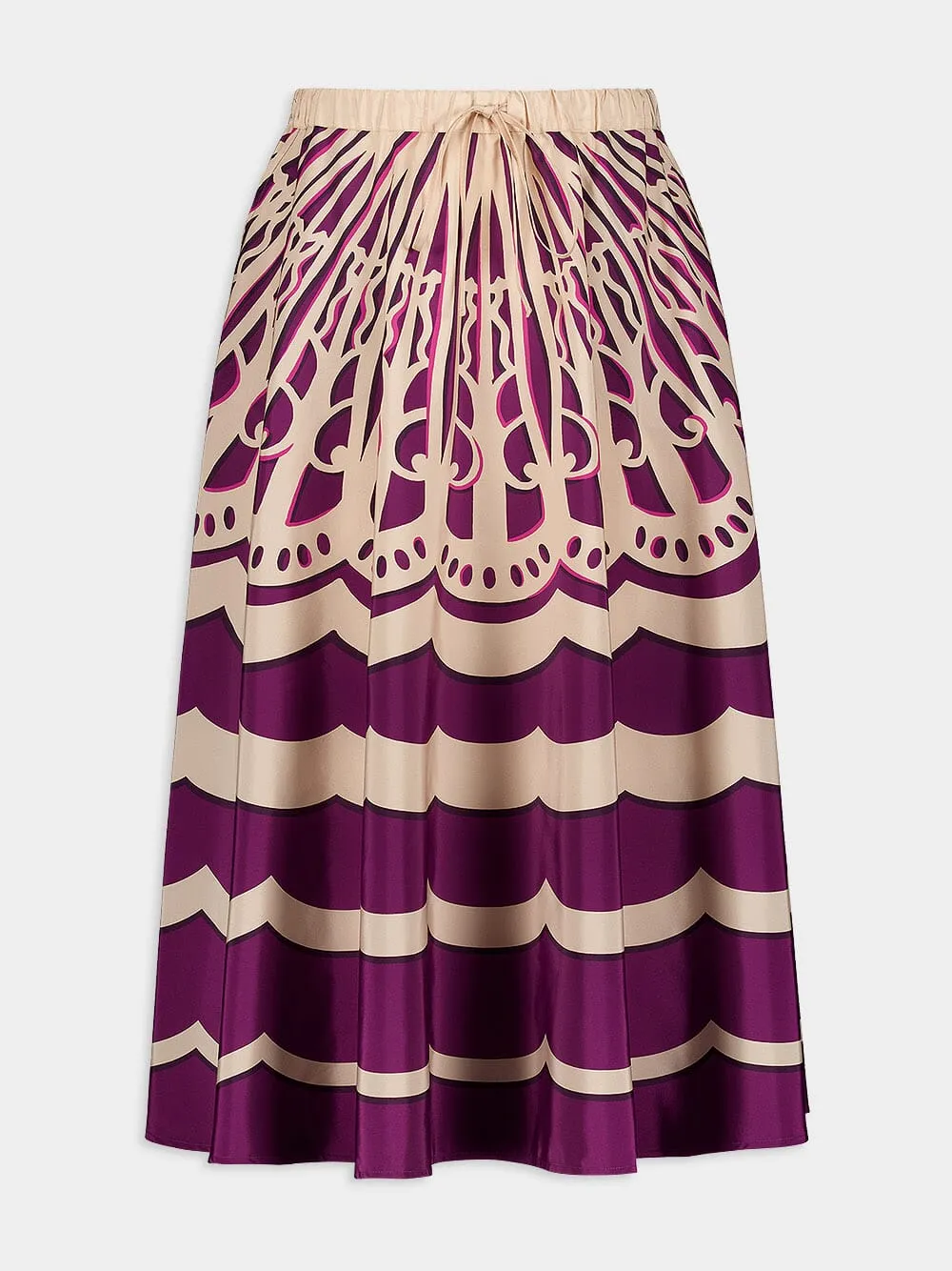 Fans Placée Faille Midi Skirt
