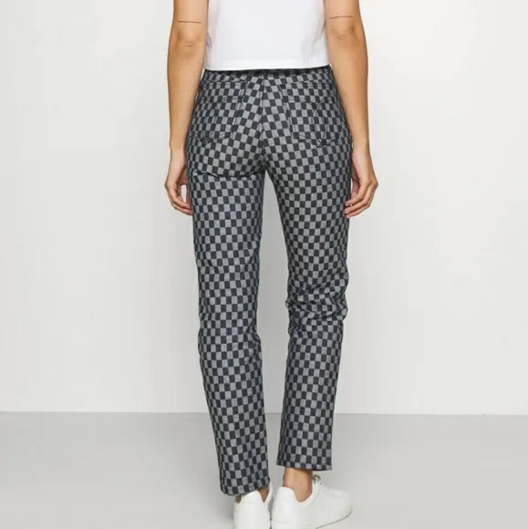 FIORUCCI SLIM CHECK DENIM JEANS SIZE 31