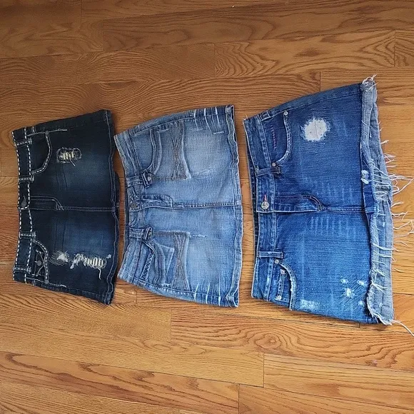 🍀FIRM!💜Juniors Denim Mini Skirts