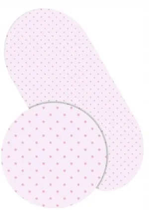 Fitted Sheet 100% Cotton 80x38cm for Baby Moses Basket Pram Dots pink