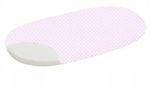 Fitted Sheet 100% Cotton 80x38cm for Baby Moses Basket Pram Dots pink