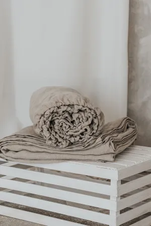 Fitted Sheet and Flat Sheet Set - Natural