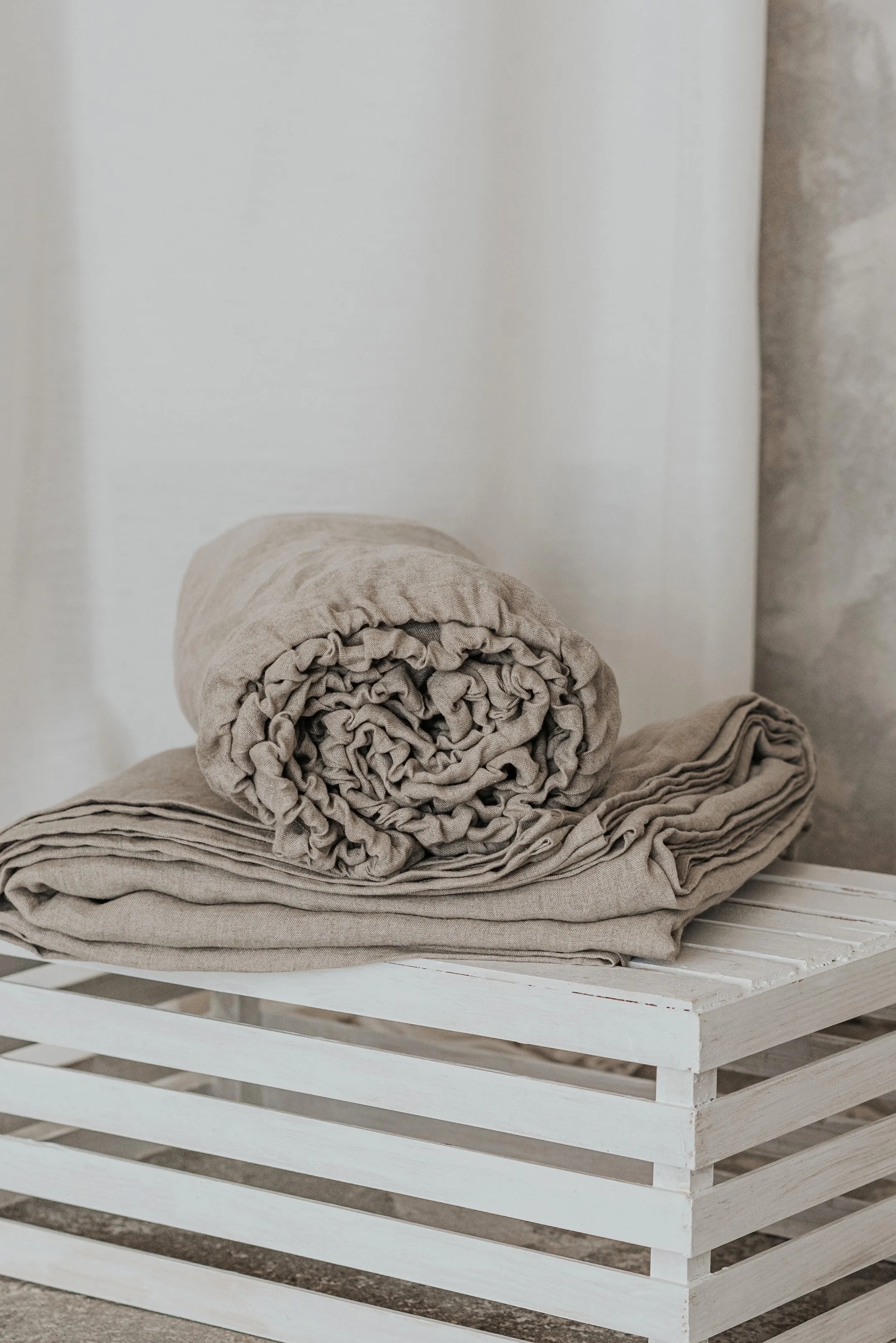 Fitted Sheet and Flat Sheet Set - Natural