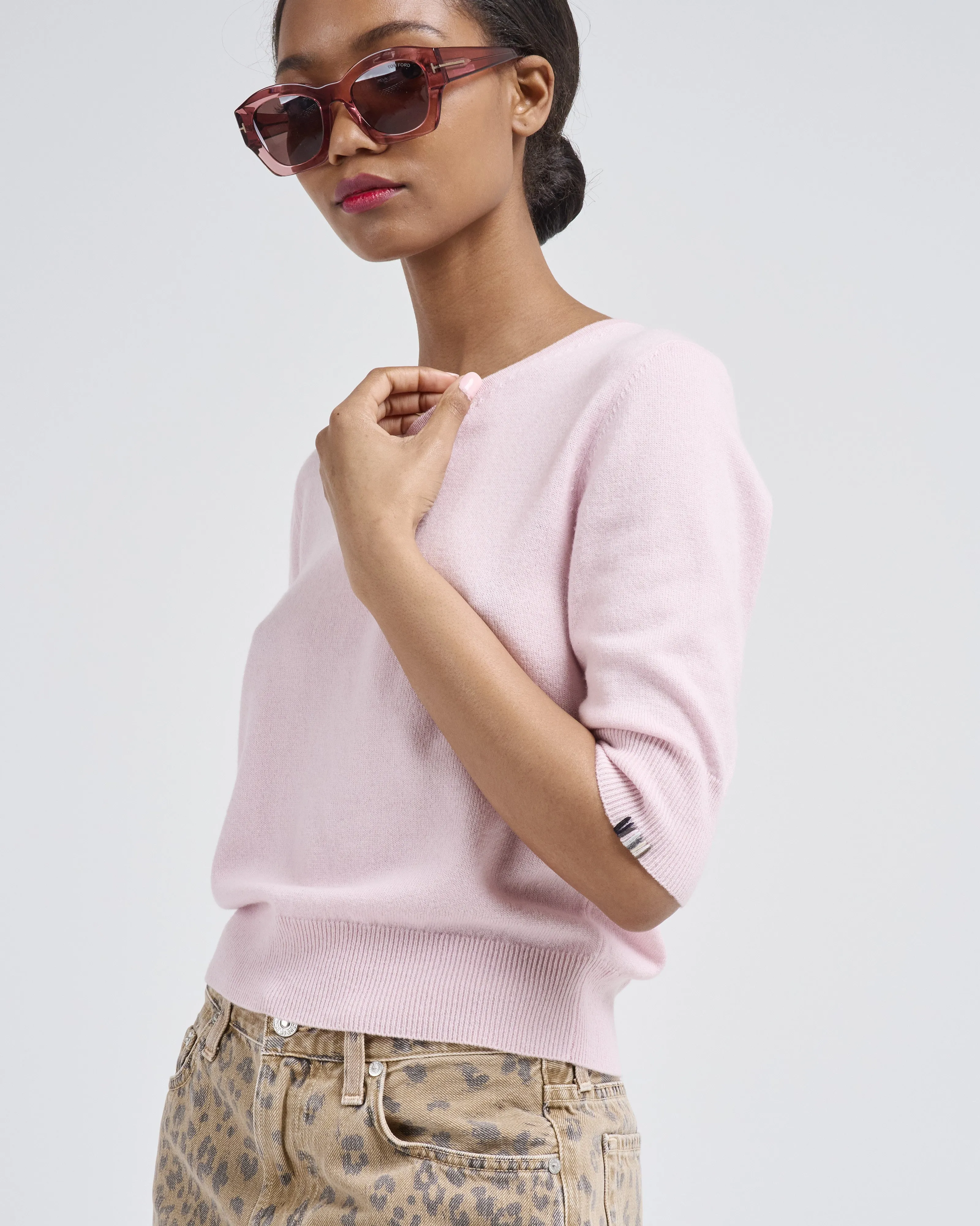 fitted v-neck